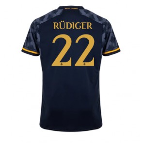 Real Madrid Antonio Rudiger #22 Koszulka Wyjazdowych 2023-24 Krótki Rękaw